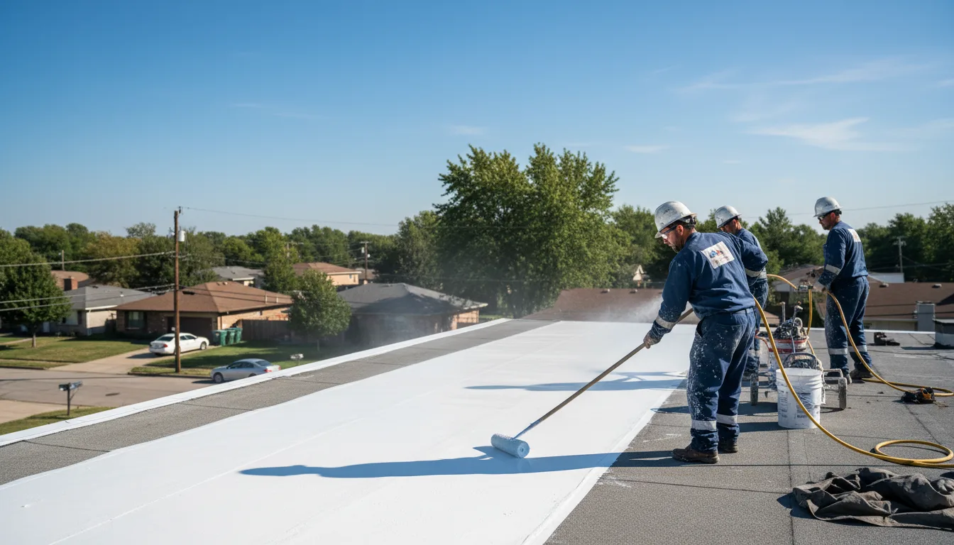 Commercial roof coating in Wooster, AR near me
